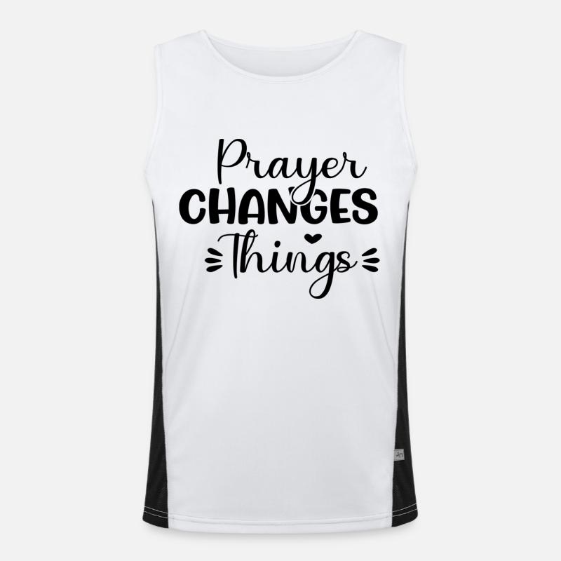 Prayer Changes Things Men's Functional Contrast Tank Top 