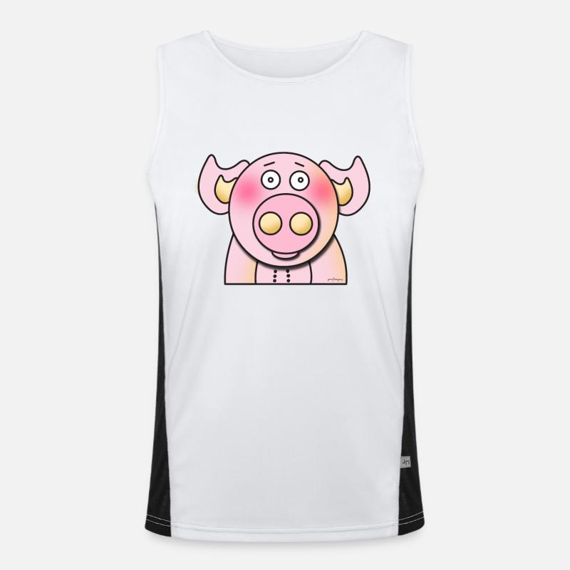 Piggie Men's Functional Contrast Tank Top 