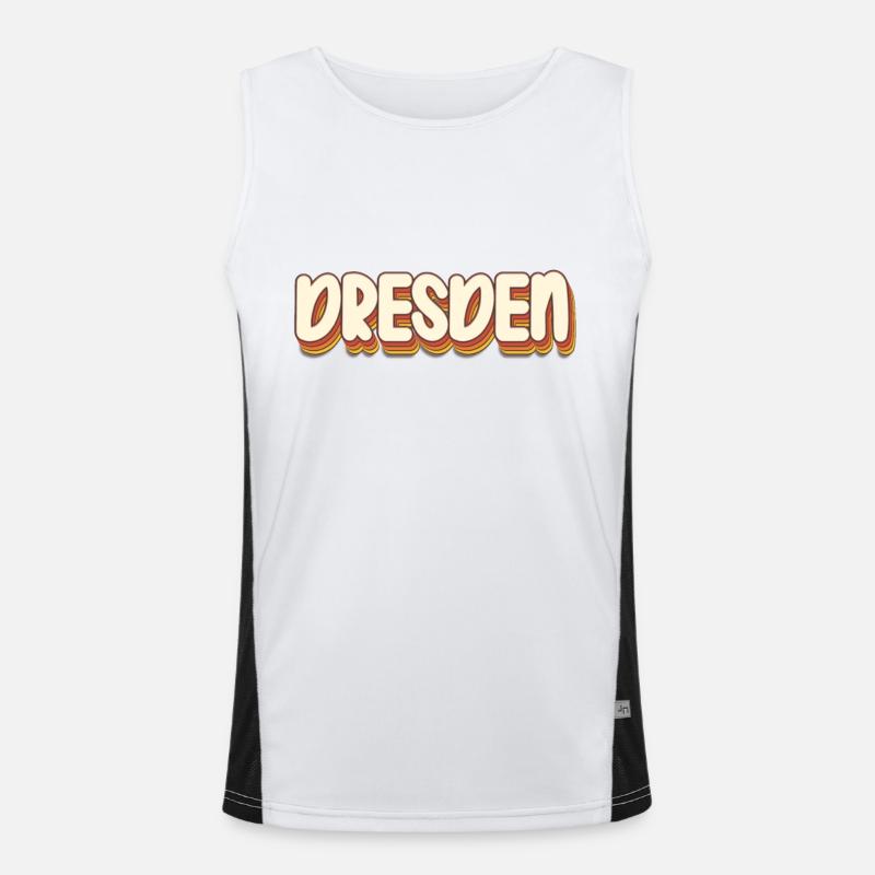 Dresdnerin Dresdner Dresden Funktionelles Kontrast-Tank Top für Männer 