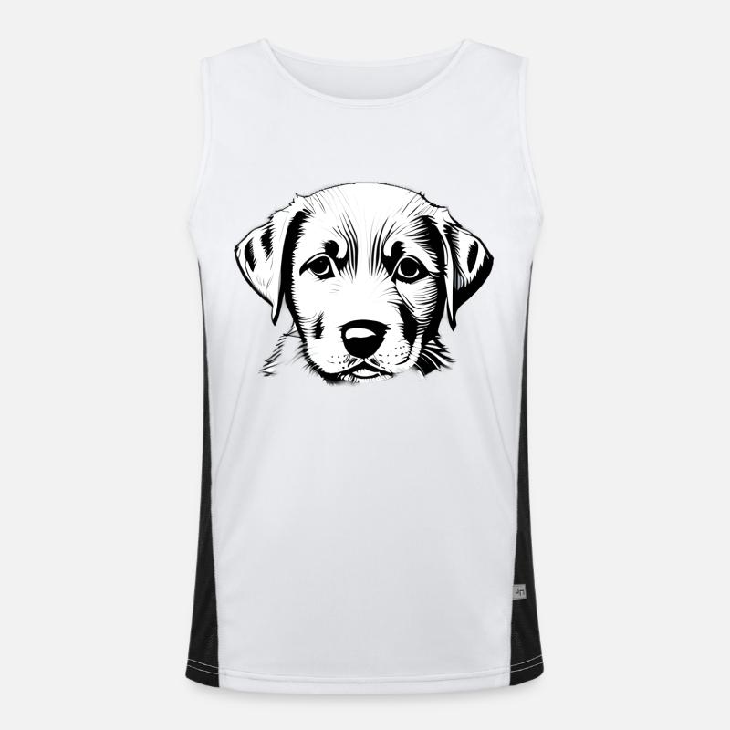 Chiot Labrador Retriever Labrador propriétaire Débardeur respirant contrasté Homme 