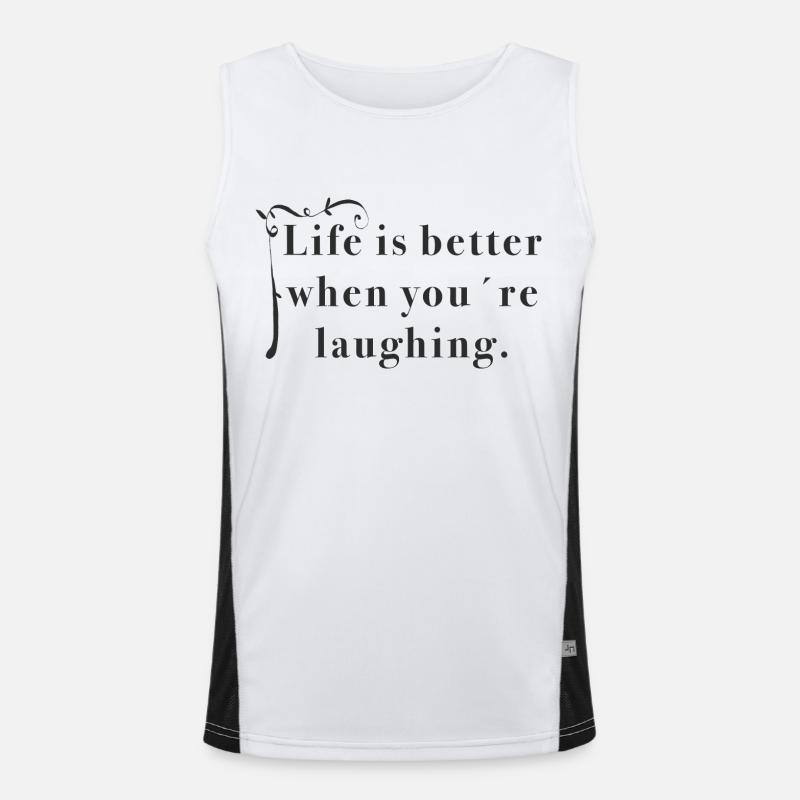 life is better Men's Functional Contrast Tank Top 