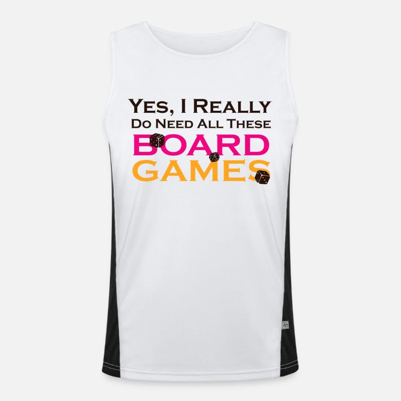 boardgame chess backgammon game night Funktionelles Kontrast-Tank Top für Männer 