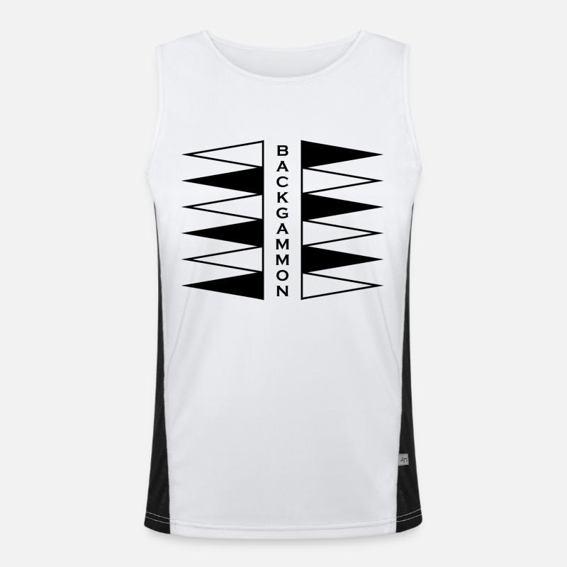 Boardgame Chess Backgammon Game Night Men's Functional Contrast Tank Top 