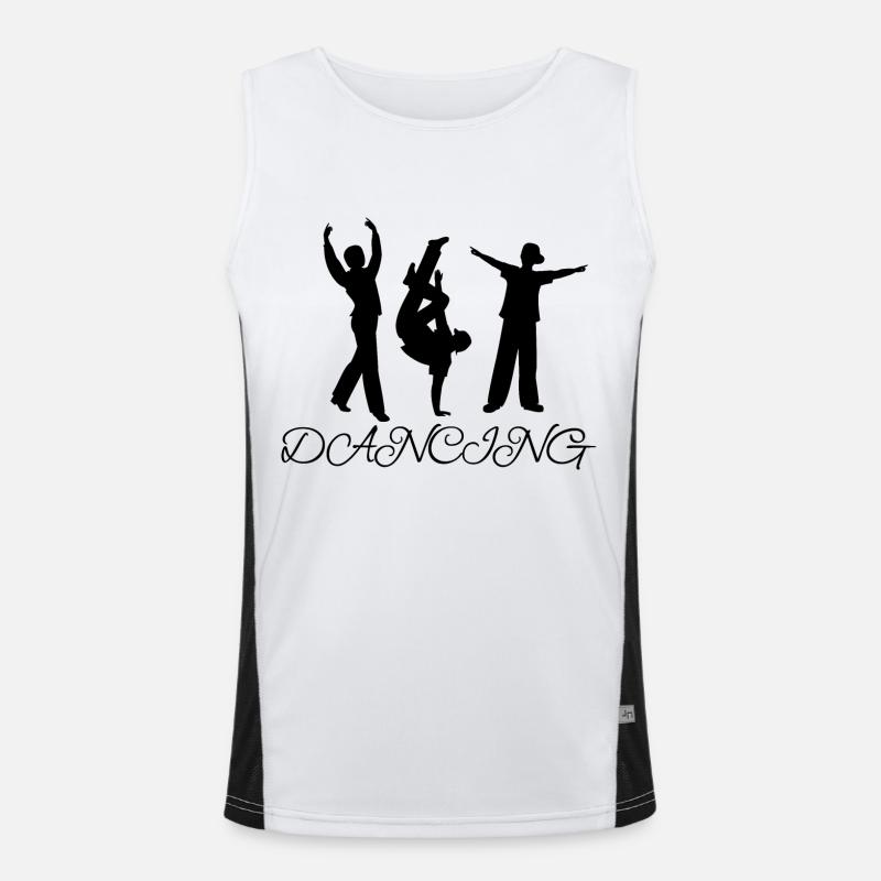 Dancing Dance Music Men's Functional Contrast Tank Top 