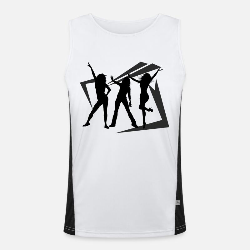 Dancing Dance Music Funktionelles Kontrast-Tank Top für Männer 