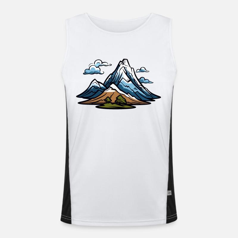 Mountains Symbol Men's Functional Contrast Tank Top 