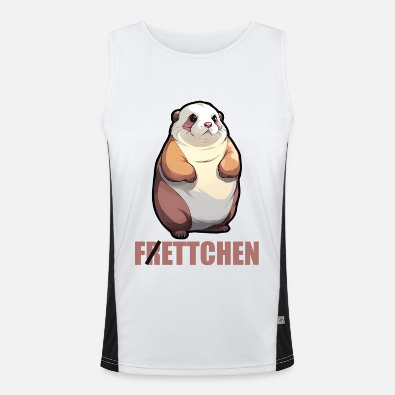 Fettchen Frettchen Funktionelles Kontrast-Tank Top für Männer 