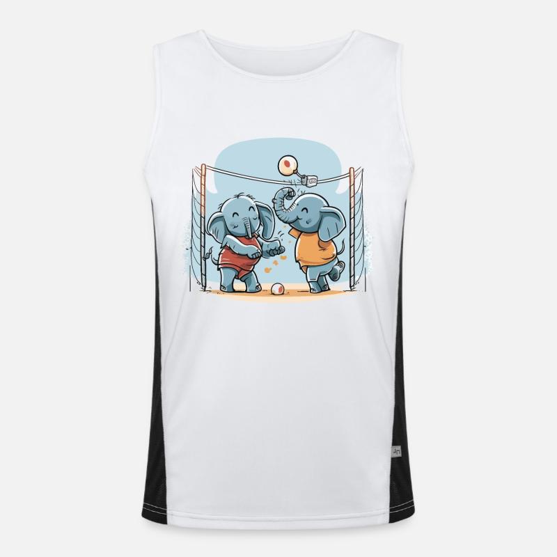 Elefanten-Stachel Funktionelles Kontrast-Tank Top für Männer 