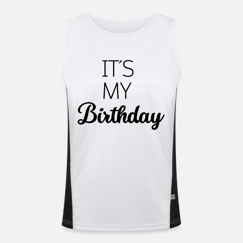 c’est mon anniversaire anniversaire Desgin Débardeur respirant contrasté Homme 