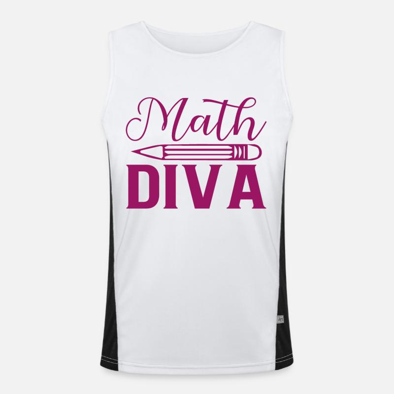 Math Diva, For all divas who love mathematics Men's Functional Contrast Tank Top 