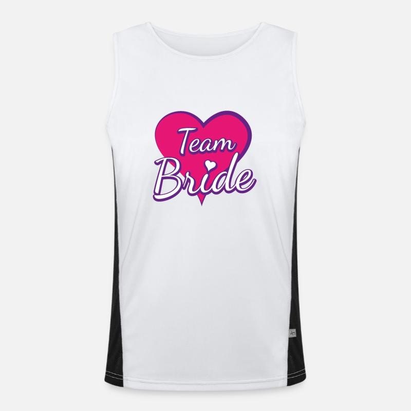 Team Bride Funktionelles Kontrast-Tank Top für Männer 