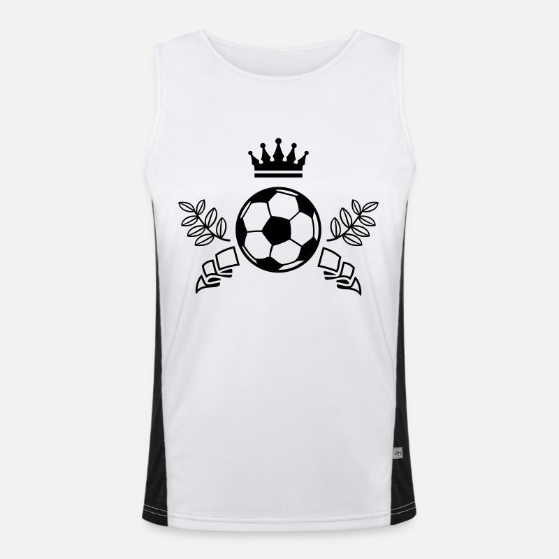 fußball symbol Funktionelles Kontrast-Tank Top für Männer 