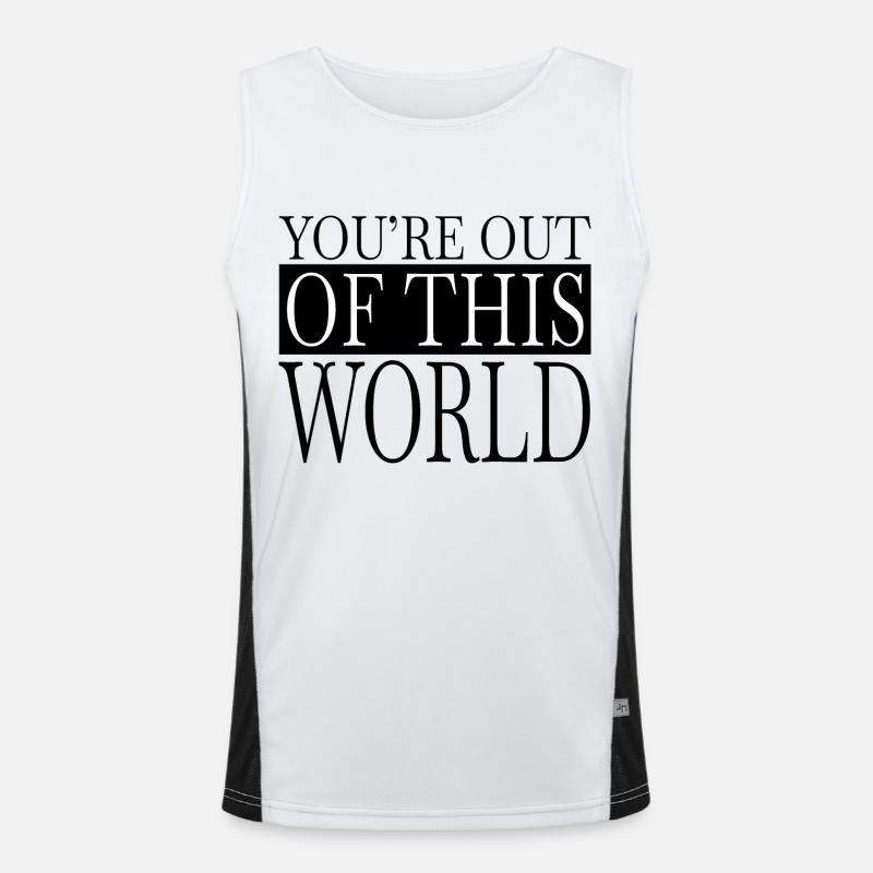 planets present idea awesome sayings funny quote Men's Functional Contrast Tank Top 