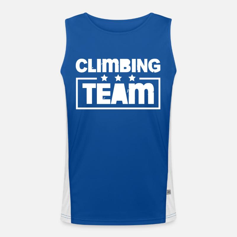 Climbing Team Klettern Mannschaft Bunt Funktionelles Kontrast-Tank Top für Männer 