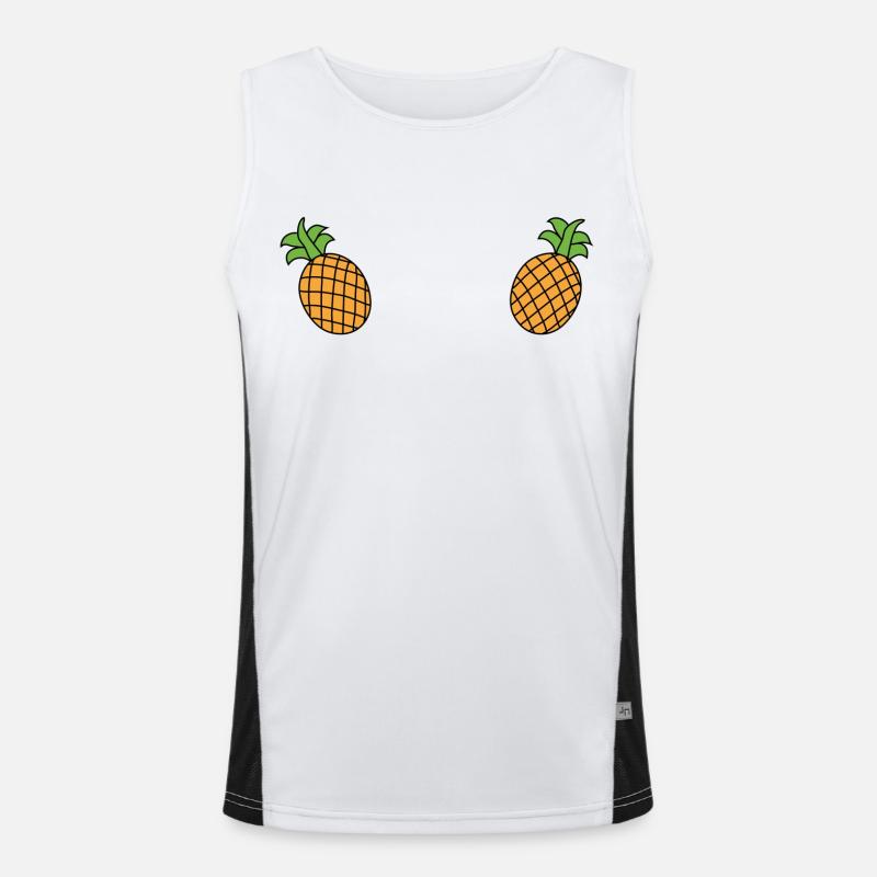Pineapple Breasts Men's Functional Contrast Tank Top 