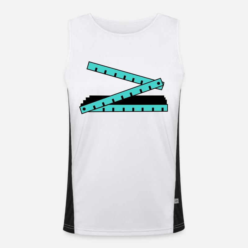 folding rule Men's Functional Contrast Tank Top 