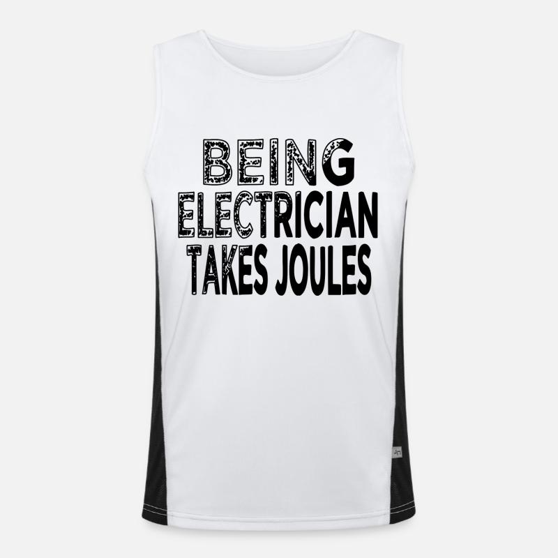 Socket Profession Electrical Engineering Cameraman - Men's Functional Contrast Tank Top  - white/black