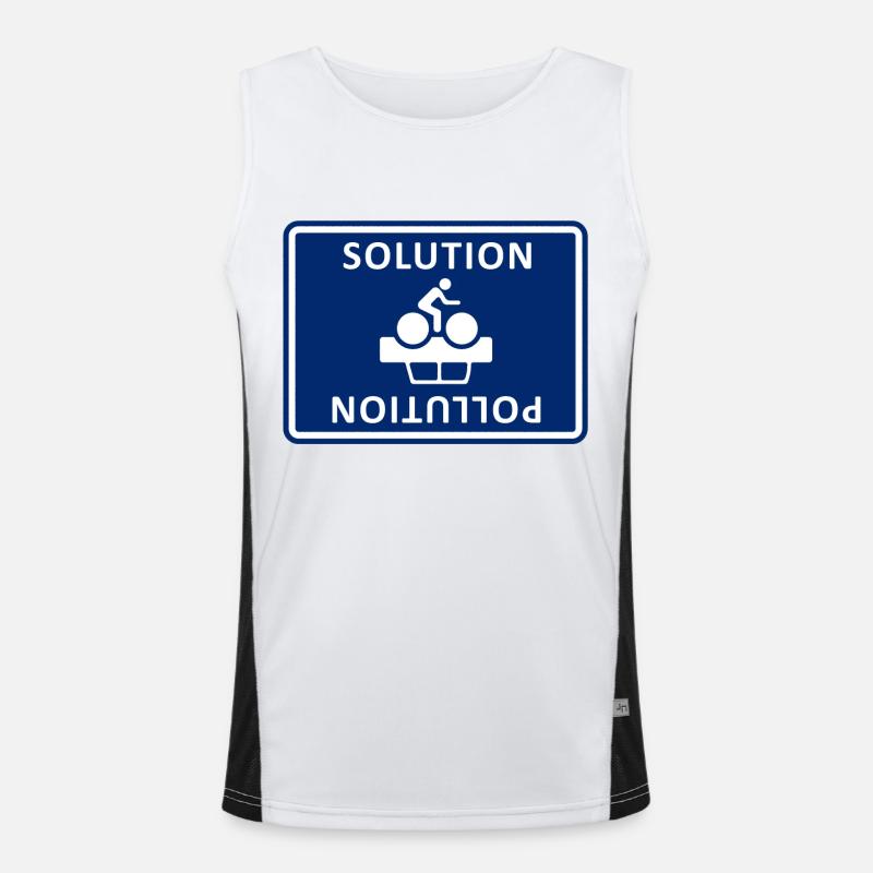 Solution Pollution Débardeur respirant contrasté Homme 