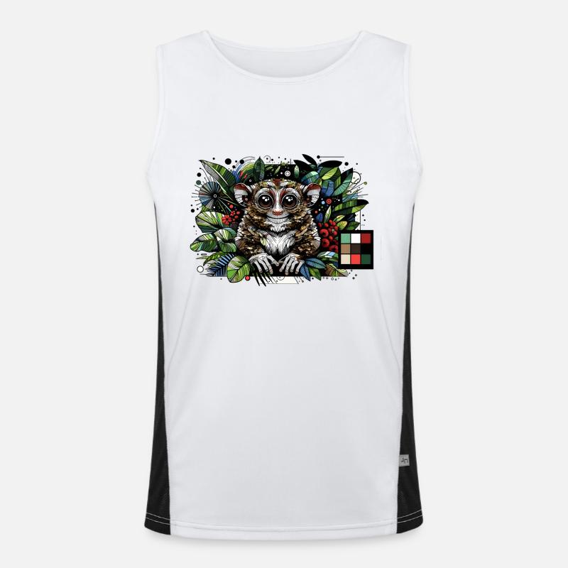 Tarsier Funktionelles Kontrast-Tank Top für Männer 