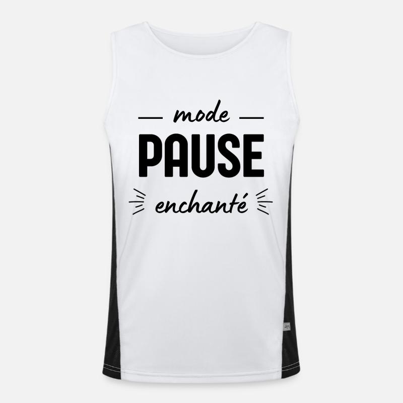 Enchanted Pause Mode Men's Functional Contrast Tank Top 