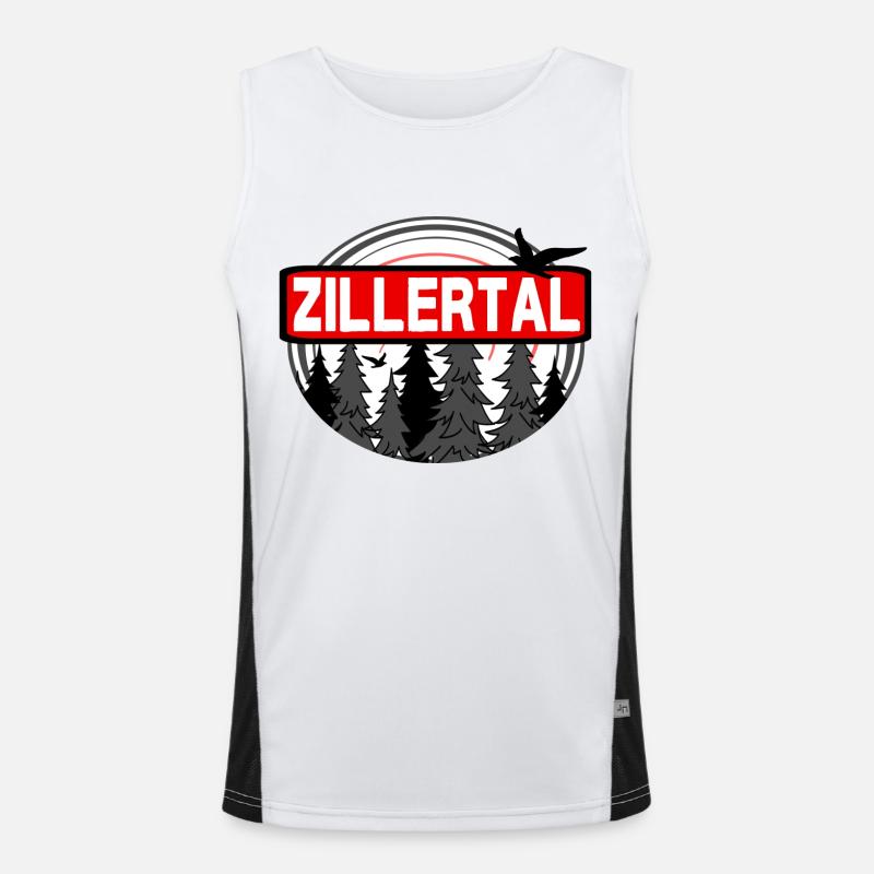 Zillertal - Alps - Austria Men's Functional Contrast Tank Top 