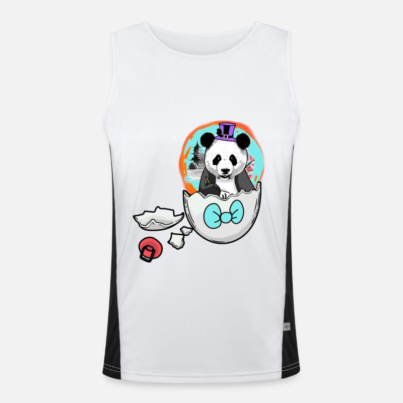Fantasy Panda Bear Panda Bear Bear Débardeur respirant contrasté Homme 