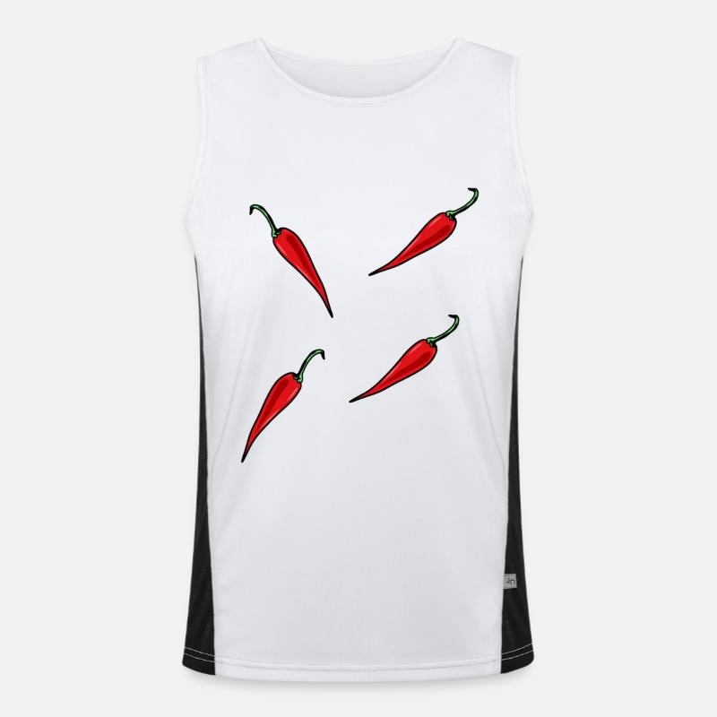 Paprika Chilli Spice Men's Functional Contrast Tank Top 