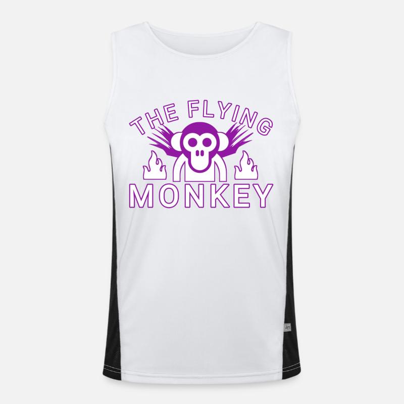 Der fliegende Affe Funktionelles Kontrast-Tank Top für Männer 