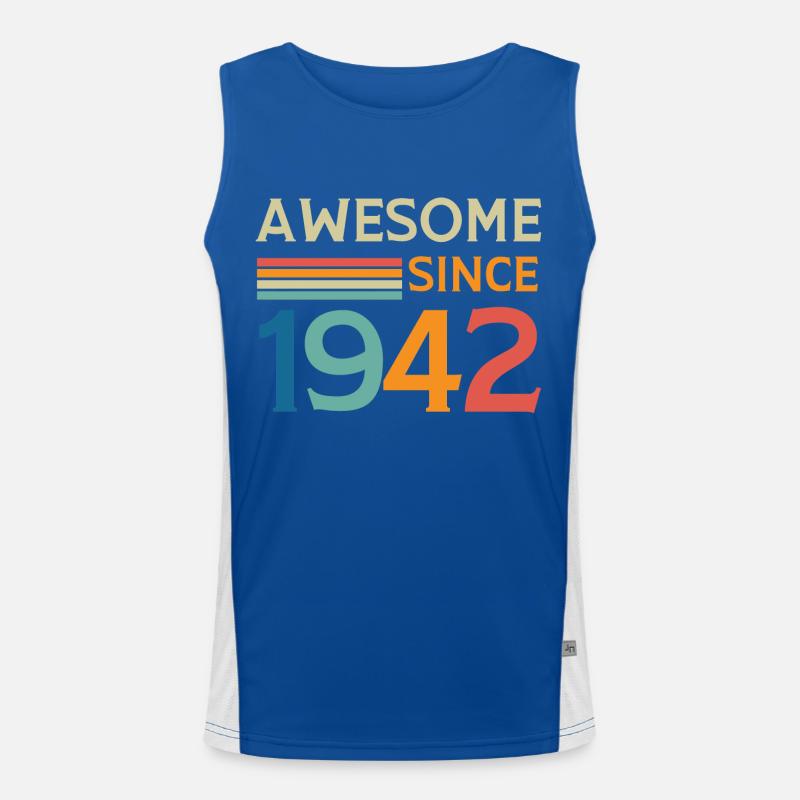 Großartig seit 1942 Funktionelles Kontrast-Tank Top für Männer 