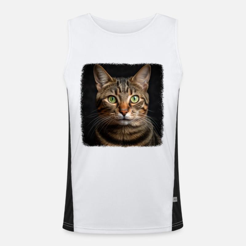Tabby Kitten Tabby Cat Men's Functional Contrast Tank Top 