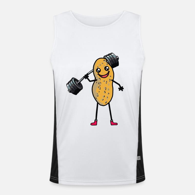 Peanut Weight Exercise Gym Dumbbells Dumbbell Training Men's Functional Contrast Tank Top 