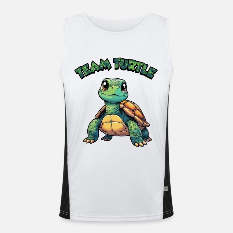Team Schildkröte Funktionelles Kontrast-Tank Top für Männer 
