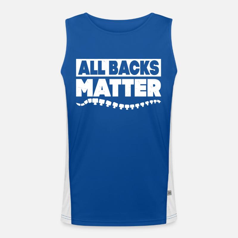 All Backs Matter Physical Therapist Chiropractor Funktionelles Kontrast-Tank Top für Männer 