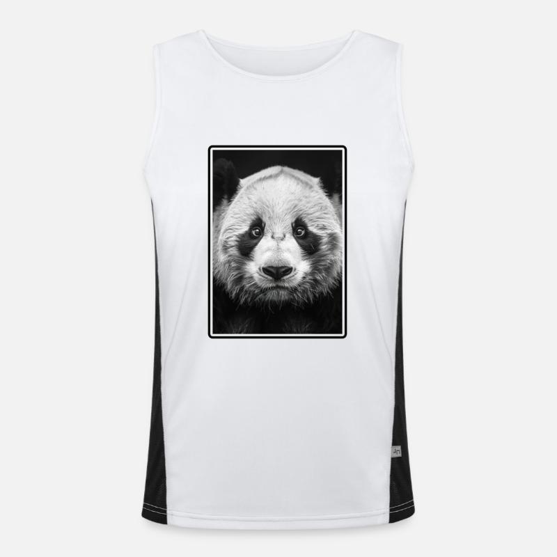 Panda géant Pandas Große Pandas Großer Panda Débardeur respirant contrasté Homme 