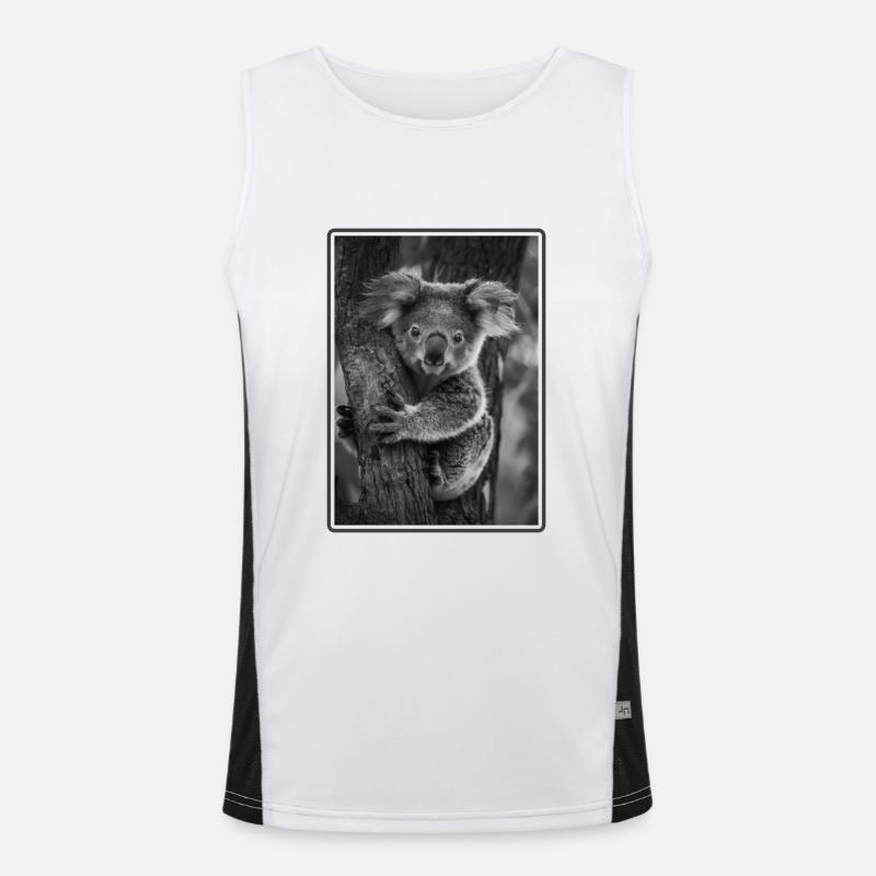 Koalas Koala - Men's Functional Contrast Tank Top  - white/black