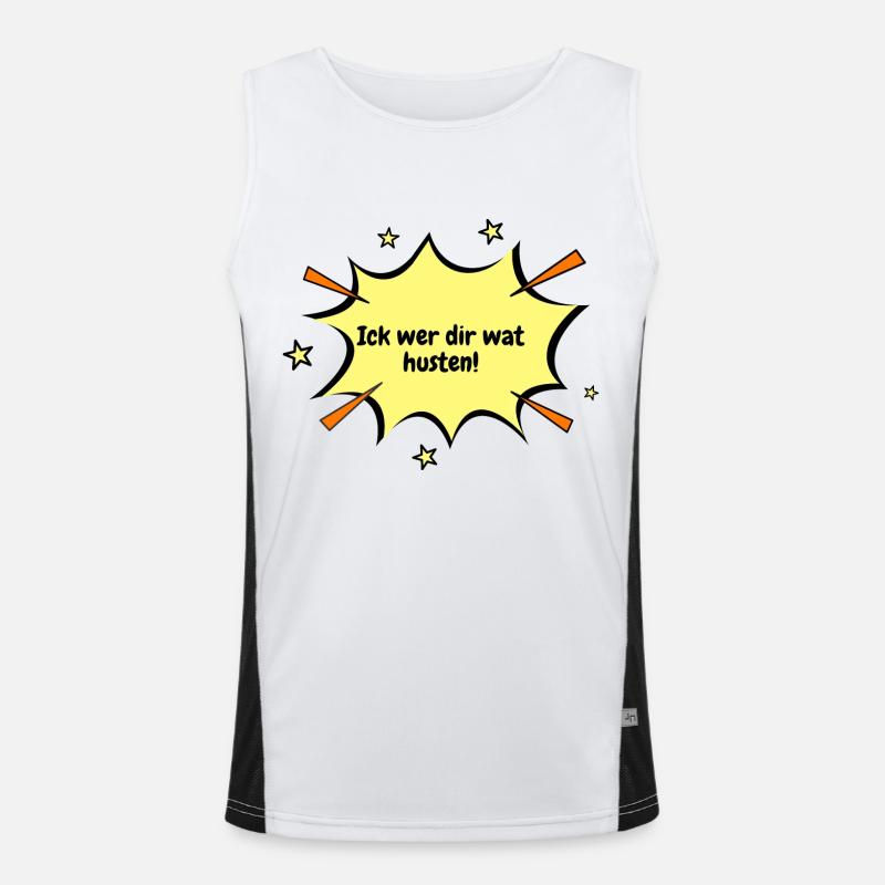 Berlin Ick wer dir wat husten. Men's Functional Contrast Tank Top 