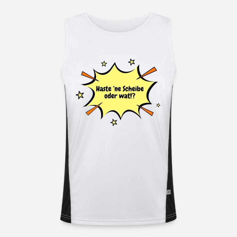 Berlin Haste ’ne Scheibe oder wat!? Funktionelles Kontrast-Tank Top für Männer 
