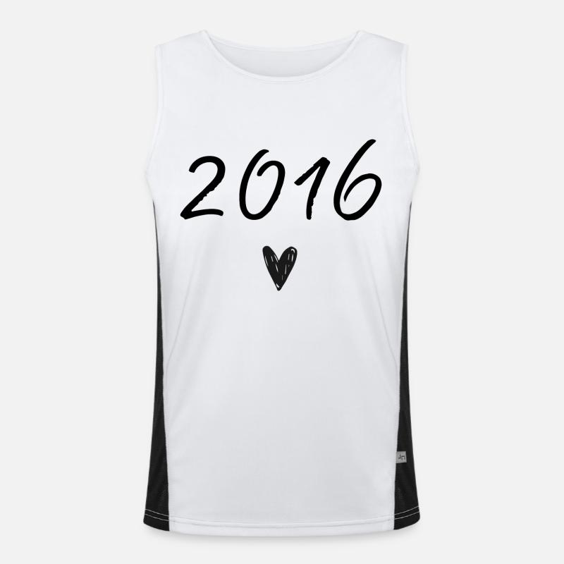 Herzjubiläum 2016 Funktionelles Kontrast-Tank Top für Männer 