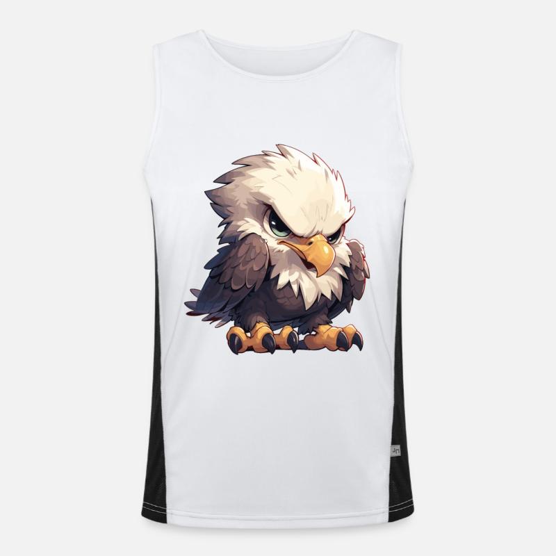 Pygargue à tête blanche Weißkopfseeadler Débardeur respirant contrasté Homme 
