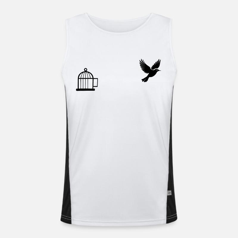 Vogelfrei - Freedom Bird Funktionelles Kontrast-Tank Top für Männer 