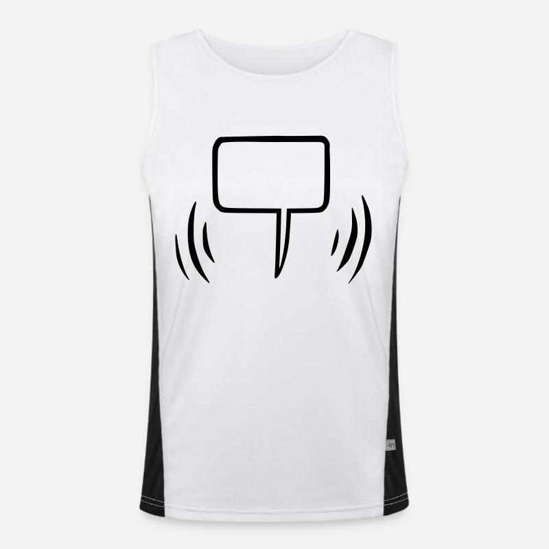 Speech bubble empty Men's Functional Contrast Tank Top 