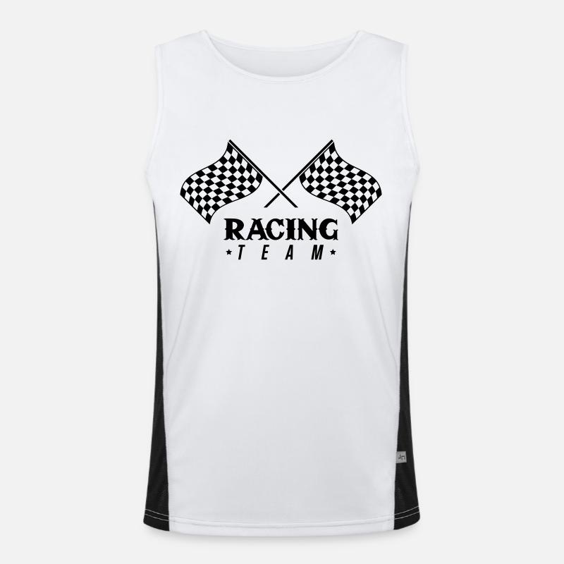 Racing Flag Team Men's Functional Contrast Tank Top 