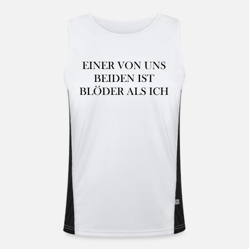Lustiger Spruch Bild Witzig Humor Geschenkidee Funktionelles Kontrast-Tank Top für Männer 