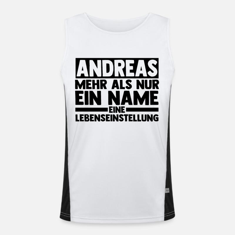 First name Andreas Men's Functional Contrast Tank Top 