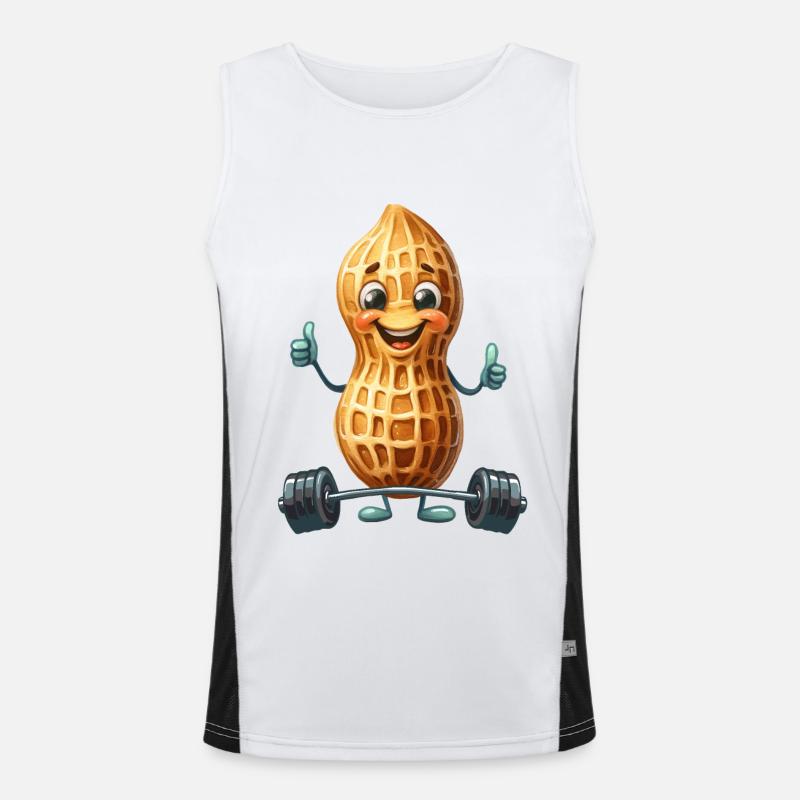 Erdnuss Bodybuilder Daumen hoch GYM Bodybuilder Funktionelles Kontrast-Tank Top für Männer 
