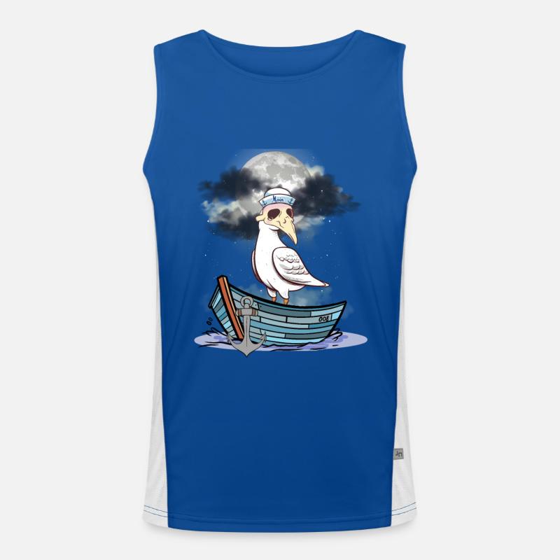 Seagull Seagulls Nature Conservation Pollution Men's Functional Contrast Tank Top 