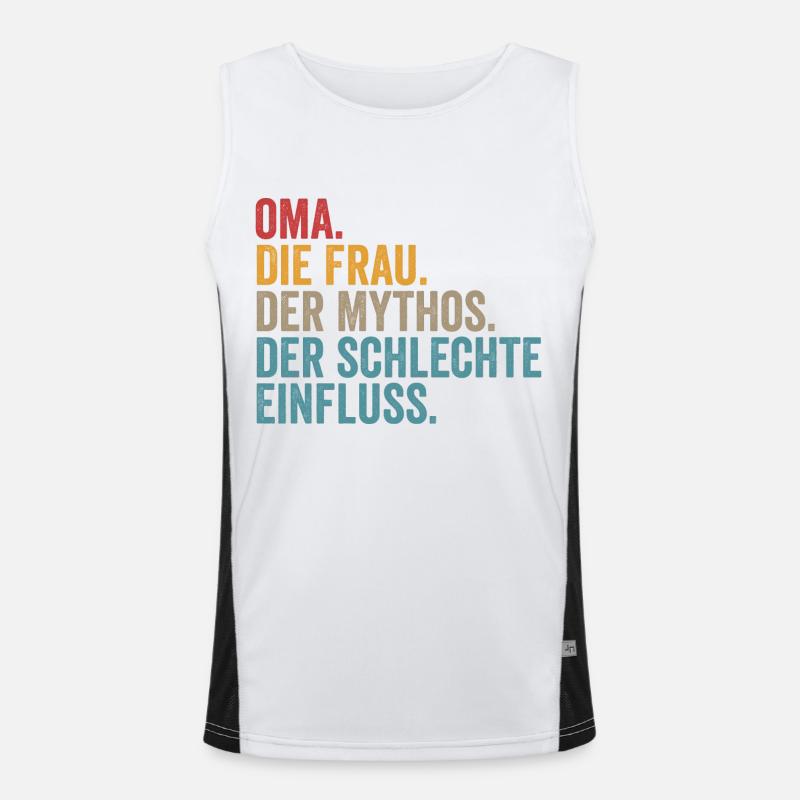 Großmutter Oma Funktionelles Kontrast-Tank Top für Männer 