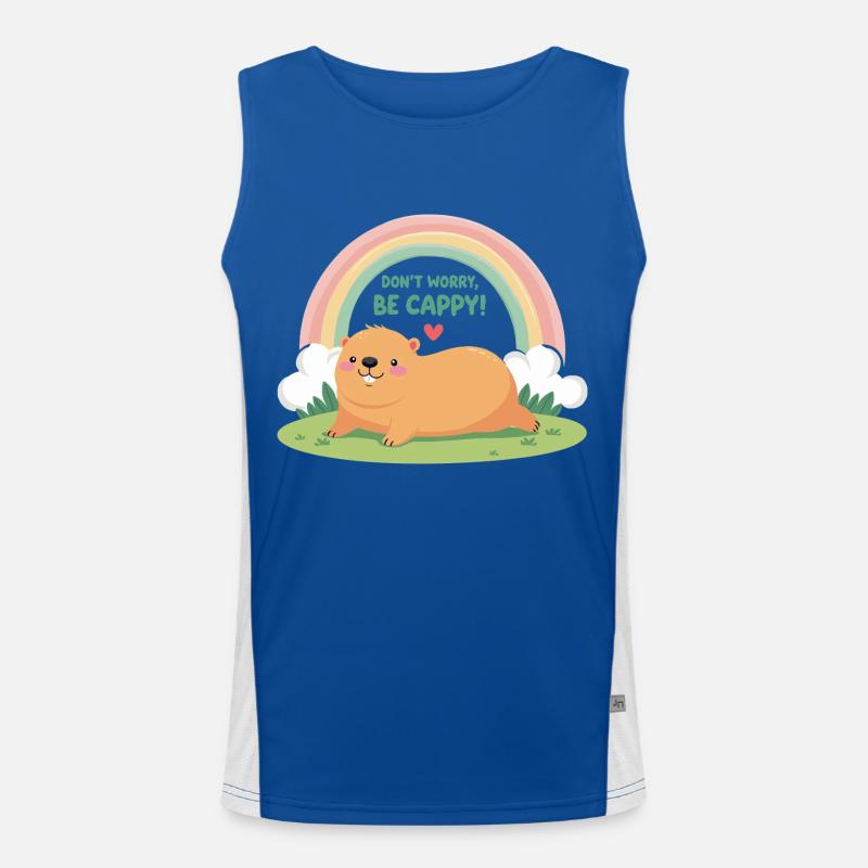 Mach dir keine Sorgen Sei Cappy Funktionelles Kontrast-Tank Top für Männer 