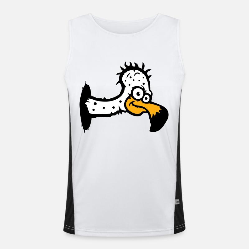 Geier Aasfresser Vogel lustig Geiern Aasgeier Spaß Funktionelles Kontrast-Tank Top für Männer 