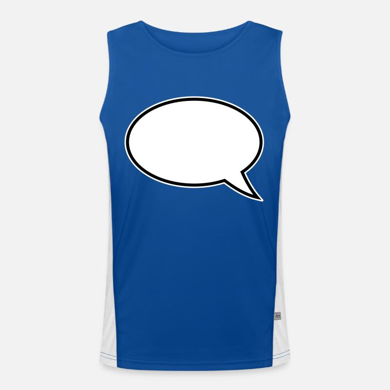 Speech Bubble Design Men's Functional Contrast Tank Top 